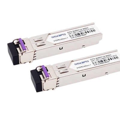 TX1490nm RX1570nm Verdrahtungshandbuch 80km SMF Ethernet-Transceiver GLC-BX80-U DOM LC 1.25G Cisco