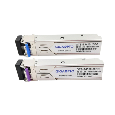1000BASE-BX SFP Verdrahtungshandbuch-Transceiver Tx1310nm Rx1490nm 10km SMF LC für HP JD098B