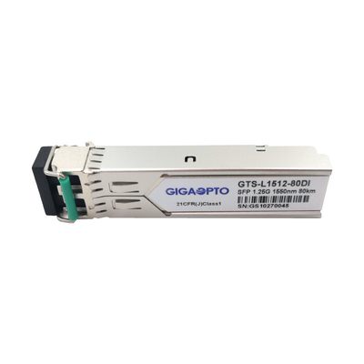 1000BASE-ZX 1.25G SFP 1550nm 80km industrielles Duplex LC SMF DOM Transceiver Module