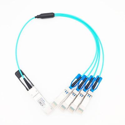 Ähnlichkeits-Ausbruch-aktives Lichtleiterkabel 100G QSFP28 zu Fan heraus AOC 4x25G SFP28