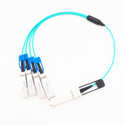 Ähnlichkeits-Ausbruch-aktives Lichtleiterkabel 100G QSFP28 zu Fan heraus AOC 4x25G SFP28
