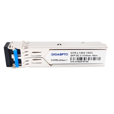 155Mbps SFP OC-3/STM-1 IR-1 15km 1310nm Duplex-LC SMF DOM Transceiver Module