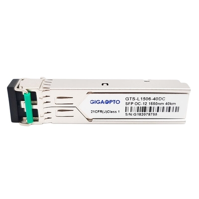 OC-12/STM-4 622Mbps 1550nm 40km SFP Transceiver-Modul SMF DOM Duplex LC
