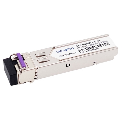Modul 1000BASE BX TX1490nm RX1570nm 80km SMF 1.25G BiDi SFP Transceiver-Modul DOM LC