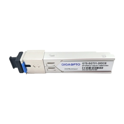 Transceiver-Klasse B+ TX 1490nm 2.5G RX 1310nm 1.25G 20km OLT GPON SFP Transceiver-Modul Sc DDM