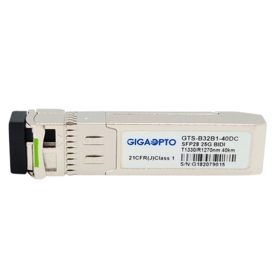 Transceiver-Modul 1310nm TX 1270nm RX 40km SMF Simplex-LC 25GBASE SFP28 DOM