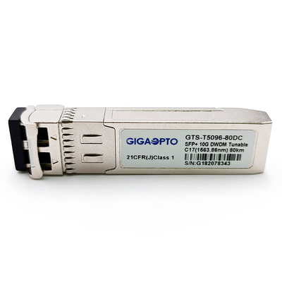 Melodische 50GHz C-Band SFP+ SMF des Schrittes 10G DWDM Transceiver 80km 1563.86nm-1528.77nm LC DOM