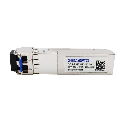 Doppel-BIDI CSFP Transceiver TX1310nm RX1490nm LC 20km 100BASE DOM aus optischen Fasern