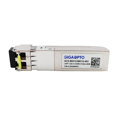 Transceiver 40km TX1550 RX1310 1000BASE CSFP Doppel-BIDI Inspektion LC DOM
