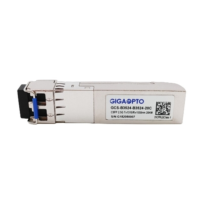 Doppeloptische Transceiver TX1310 RX1550 LC 20km der faser-2.5Gbps CSFP BIDI DOM