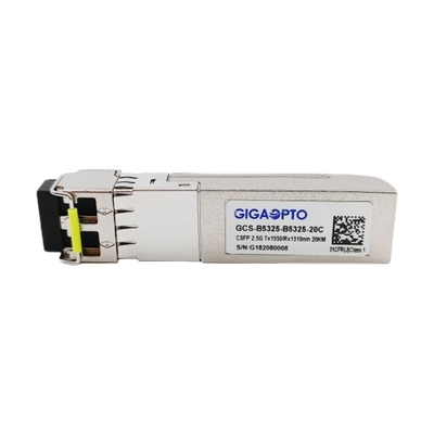 2.5Gbps Vertrag SFP verdoppeln BIDI-Transceiver Tx 1310nm Rx 1550nm LC 20km DOM