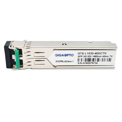 Nicht Videomuster-einzelne Senderbaugruppe DDM MSAs 3G SDI Video-SFP pathologische Transceiver-TX nur 1550nm 40km
