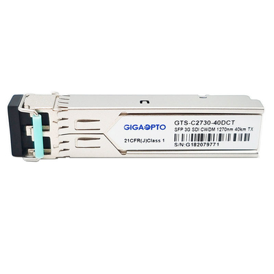 Video-SFP einzelner Übermittler 1270nm 1610nm 40km SMF LC DDM MSA 3Gbps SDI Transceiver-CWDM