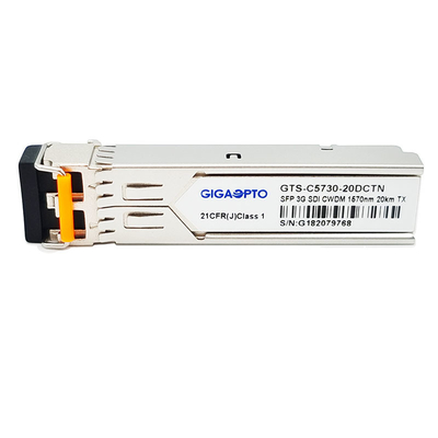 Video-SFP einzelner Übermittler nicht MSA 1270nm 1610nm 20km SMF LC DDM 3Gbps DVI Transceiver-CWDM
