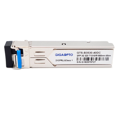 Transceiver-Modul MSA Sd HD 3G SDI Video-SFP Transceiver-BIDI LC TX1310nm RX1550nm 40km