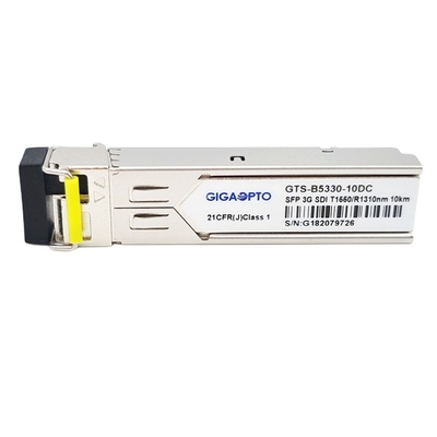 Muster-Transceiver-Videomodul DDM MSA Monomode- 3Gb/S BiDi SFP Modul-TX1550nm RX1310nm 10km pathologisches