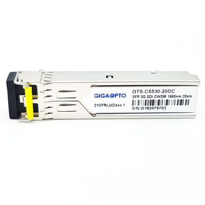 kanalisieren Video-CWDM SFP Transceiver-Modul 1270~1610nm 3G SDI HD 20KM LC DOM MSA Pin-Heraus