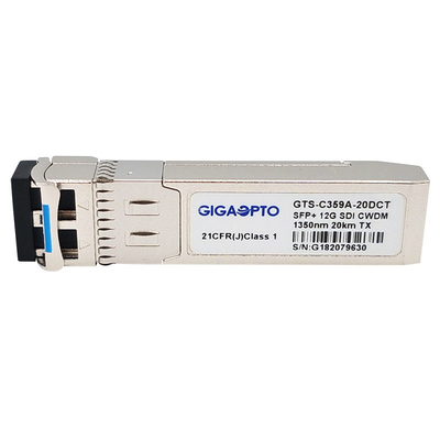 Übermittler 20KM LC 12G SDI CWDM Übermittler-SFP+ Tx 1270~1450nm DFB DOM MSA Pinout