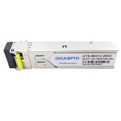 1000BASE-BX Cisco SFP Transceiver TX1550nm/RX1310nm 20km SMF GLC-BX-20D
