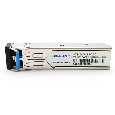 kompatibler 1G DWDM SFP ZX Transceiver 80km 100GHz Cisco DWDM-SFP