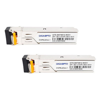 TX1570nm-/RX1490nm-Gigabit-Faser-Transceiver 80km LC für SMF GLC-BX80-D